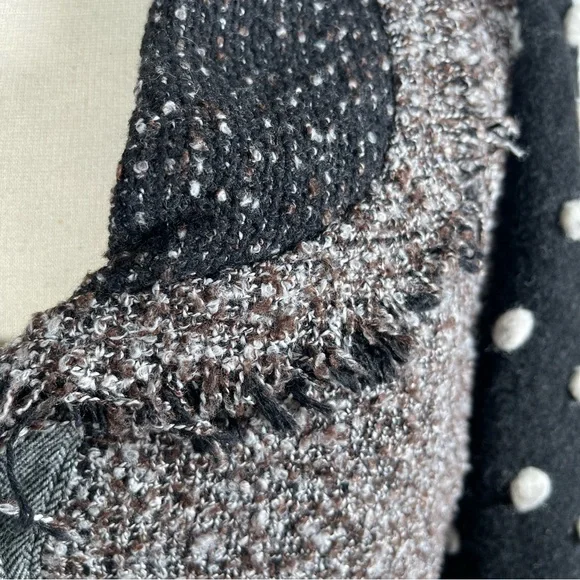 Dot Dot Couture Patchwork Knit Coat Jacket Size M NWOT - Picture 3 of 12